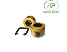 Cuộn rào công trình  lõi nhựa cầm tay (Vàng đen)